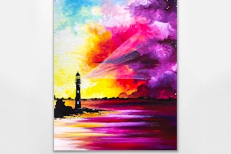 Paint Nite: Sorbet Sunset Lighthouse